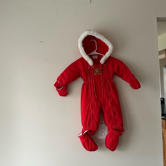 Heart Warmers Hooded Snow Suit Removable Mitten Boots Toddler 24.5"-33.5" T - Picture 3 of 14